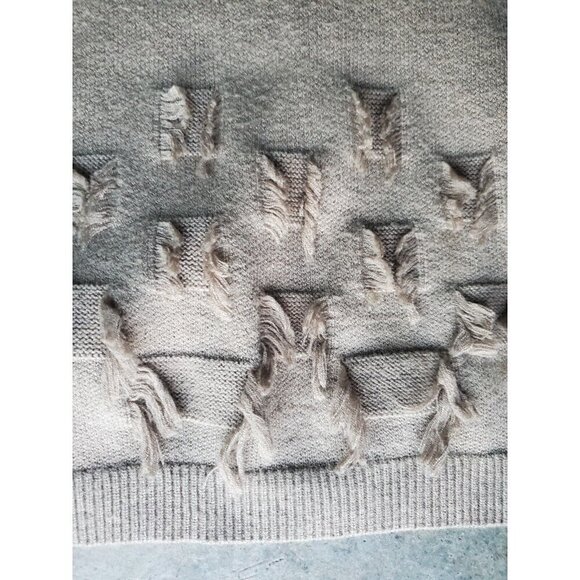 Harper Lane Sleeveles Sweater Women's Size M  Brownish Textured Fringe Open Back - Picture 4 of 12